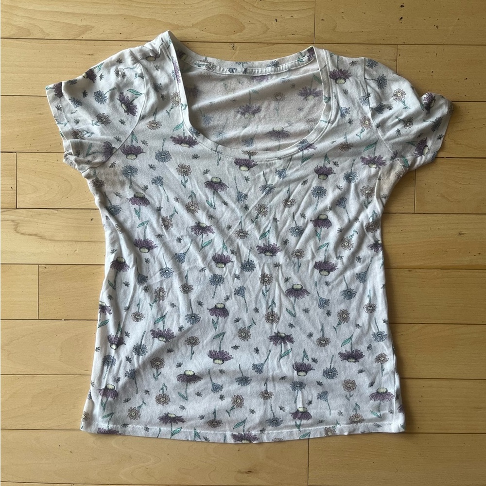 Urban Outfitters Floral Scoop Neck Shirt